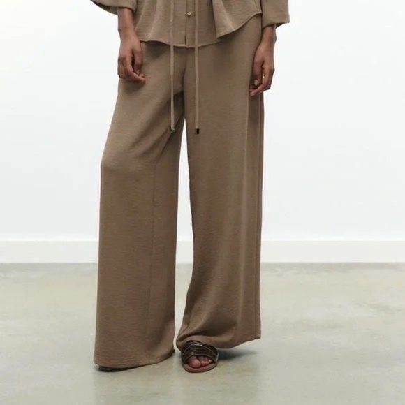ZARA Flowy wide leg pants XXL - Picture 1 of 3
